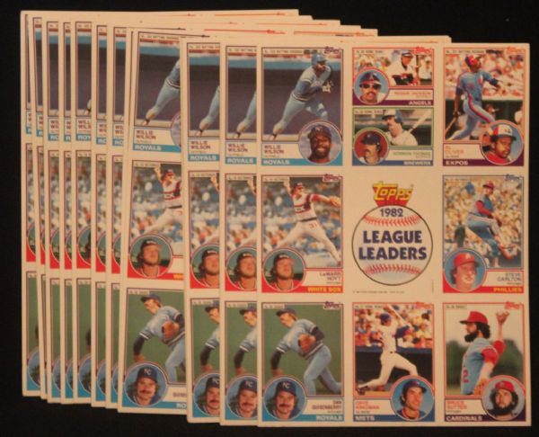 1983 Topps League Leader Redemption Sheets Hoard (150)