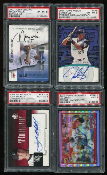Lot of 12 Assorted 1996-2004 PSA/DNA Autograph Cards