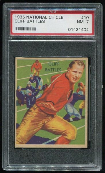 1935 National Chicle #10 Cliff Battles PSA 7
