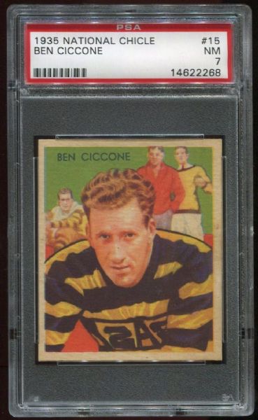 1935 National Chicle #15 Ben Ciccone PSA 7