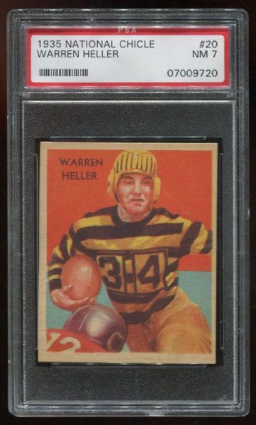1935 National Chicle #20 Warren Heller PSA 7