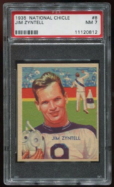 1935 National Chicle #8 Jim Zyntell PSA 7