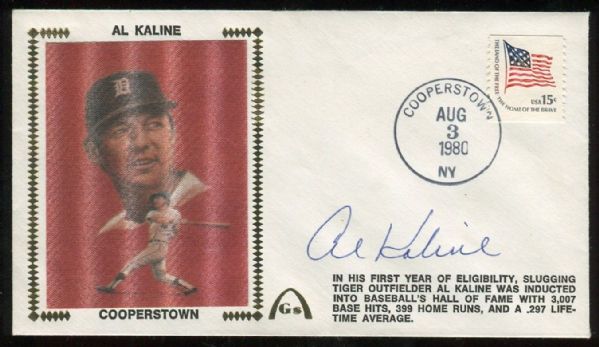 Signed Gateway First Day Cover Al Kaline 8/3/80
