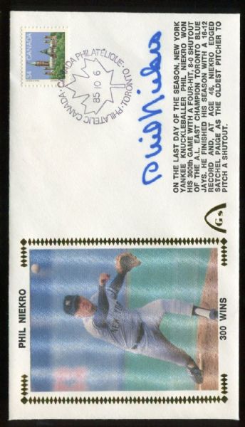 Signed Gateway First Day Cover Phil Niekro 6/10/85