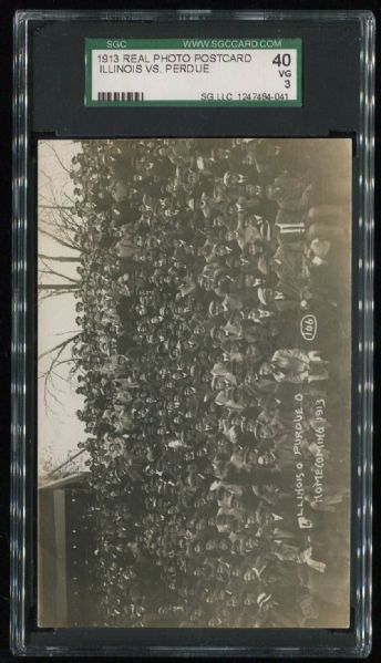 1913 Real Photo Postcard Illinois v. Purdue