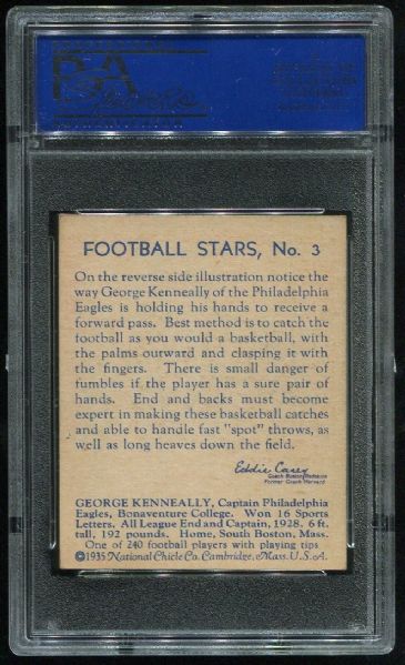 1935 National Chicle #3 George Kenneally PSA 6