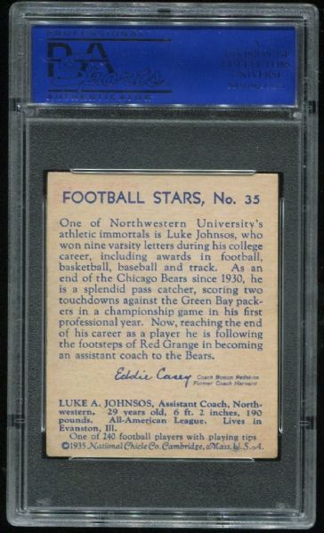 1935 National Chicle #35 Luke Johnsos PSA 5