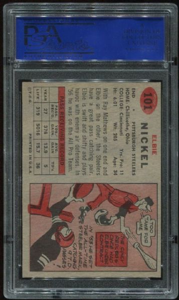 1957 Topps #101 Elbie Nickel PSA 7