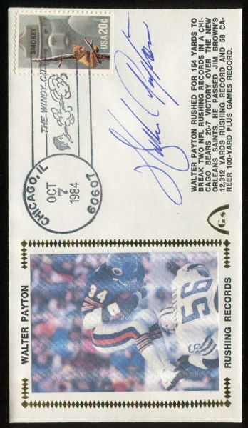 Signed Gateway First Day Cover Walter Payton 10/7/84