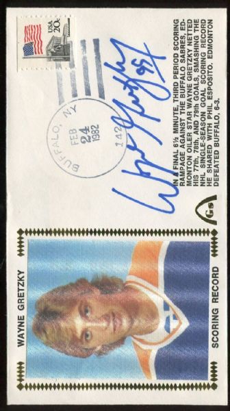 Signed Gateway First Day Cover Wayne Gretzky 2/24/82