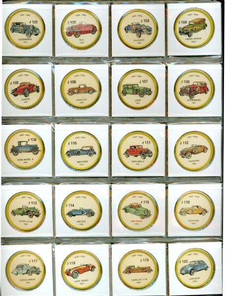 1961 Jello Classic Cars Complete Set of 200 Coins