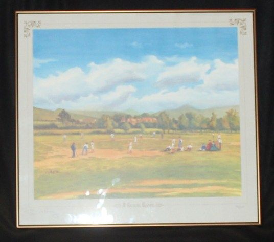A Casual Game Lithograph by Dick Perez #48/100 Matted & Framed