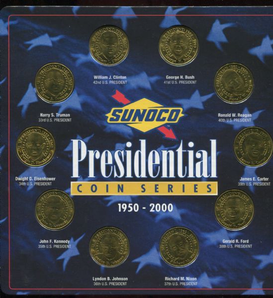 Sunoco Commemorative Coins Sets -- Presidents & Historical Events Series