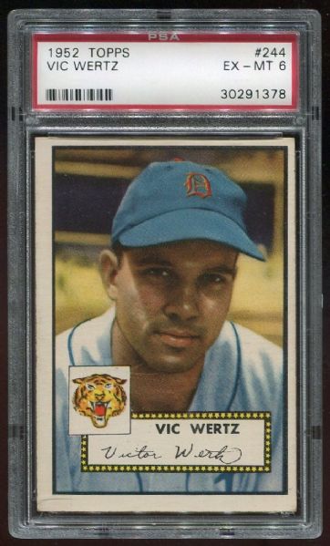 1952 Topps #244 Vic Wertz PSA 6