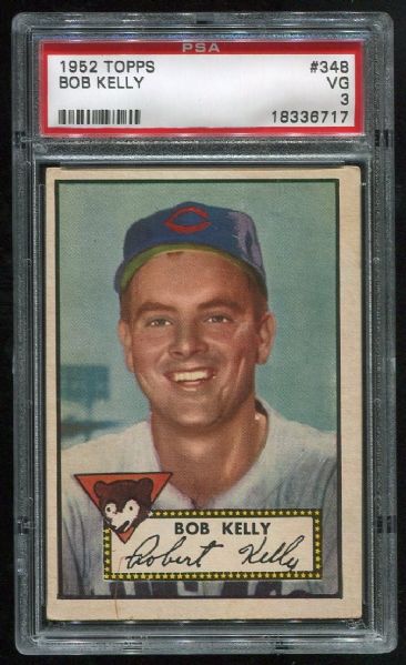 1952 Topps #348 Bob Kelly PSA 3