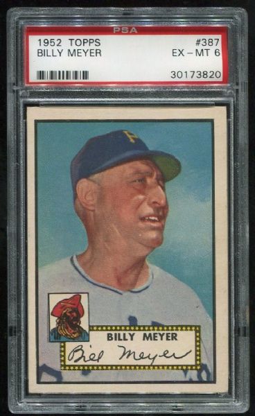 1952 Topps #387 Billy Meyer PSA 6