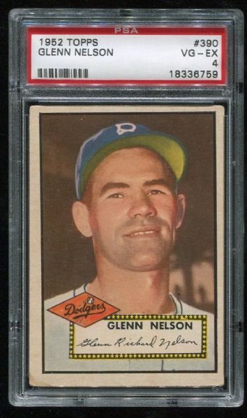 1952 Topps #390 Glenn Nelson PSA 4