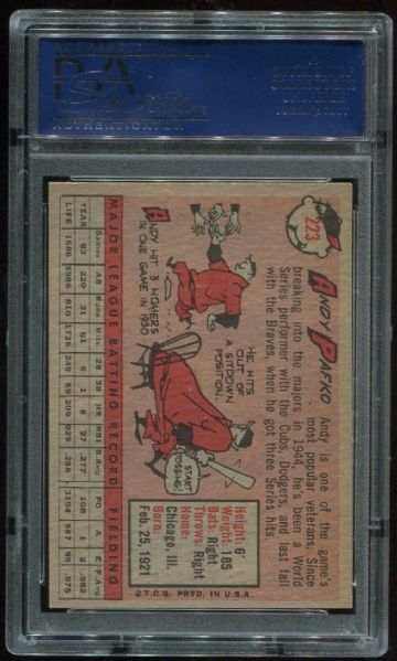 1958 Topps #223 Andy Pafko PSA 8