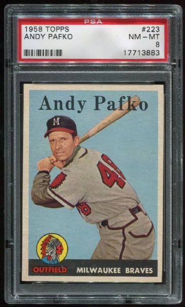 1958 Topps #223 Andy Pafko PSA 8