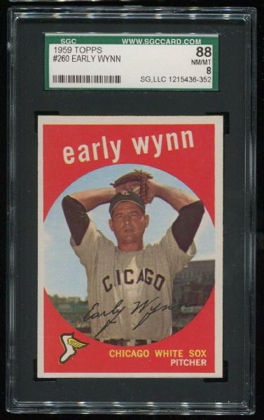 1959 Topps #260 Early Wynn SGC 88