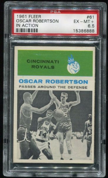 1961 Fleer #61 Oscar Robertson In Action PSA 6.5