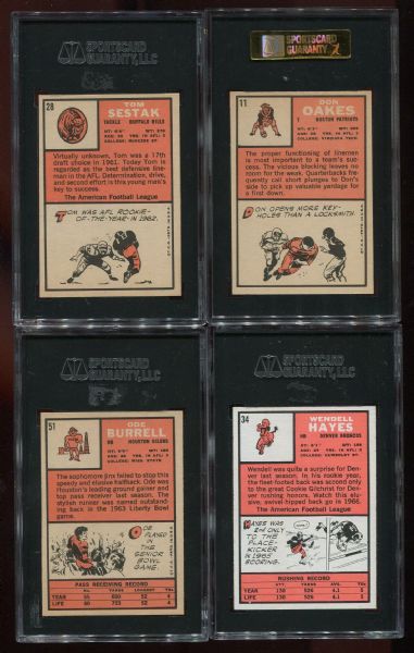 1966 Topps Lot of 4 Assorted SGC 88