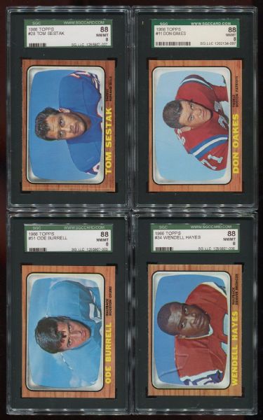 1966 Topps Lot of 4 Assorted SGC 88