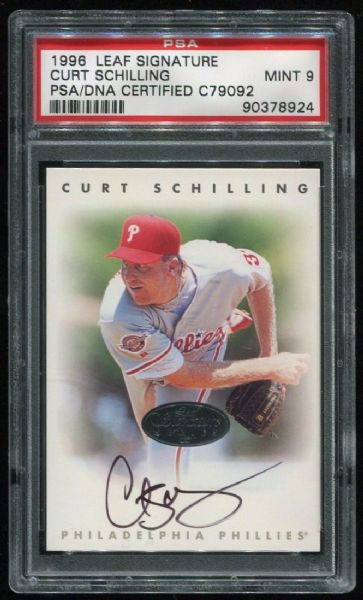 1996 Leaf Signature Curt Schilling PSA/DNA Certified C79092 PSA 9