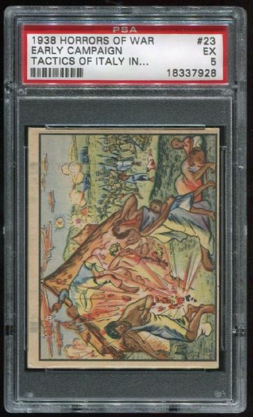 1938 Horrors Of War #23 Early Campaign Tactics Of Italy... PSA 5