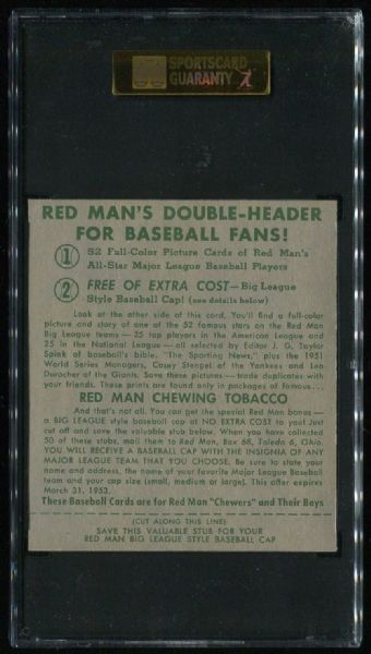 1952 Redman Tobacco NL-18 Robin Roberts SGC 84