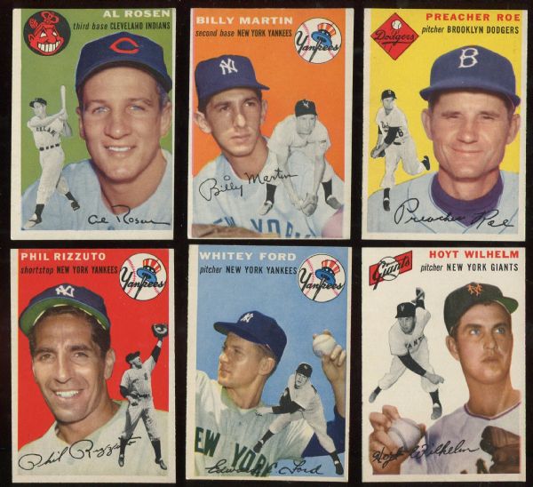 1954 Topps Complete Set with (6) Graded including SGC 60 Aaron