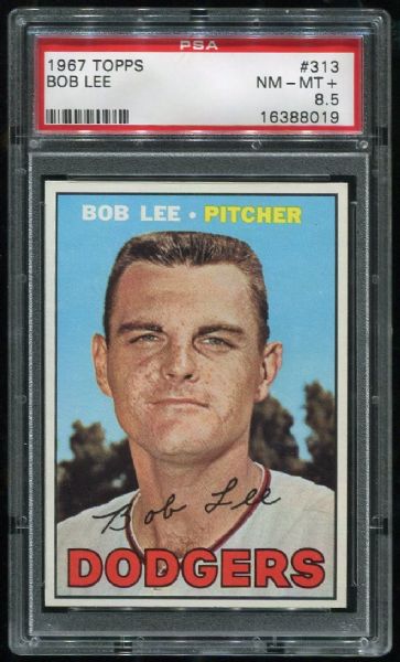 1967 Topps #313 Bob Lee PSA 8.5
