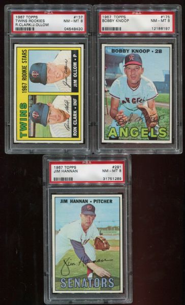 1967 Topps Lot of 10 Assorted PSA 8