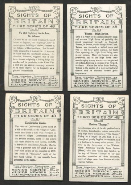 1936 Pattreiouex 'Sights of Britain' Third Series Complete Set (48 Cards)