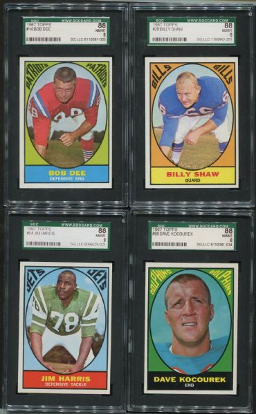 1967 Topps Lot of 7 Assorted SGC 88