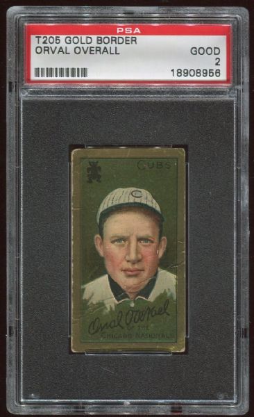 1911 T205 Piedmont Orval Overall PSA 2
