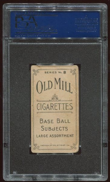 1910 T210 Old Mill Seabough Series 8 PSA 2