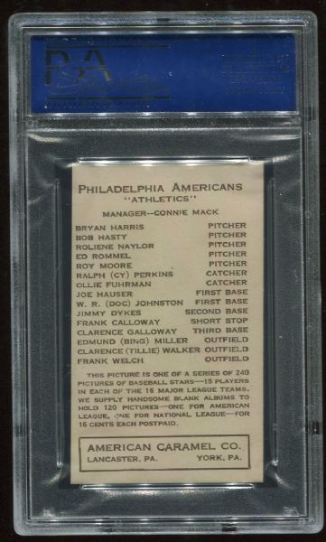 1922 E120 American Caramel Ollie Fuhrman PSA 5