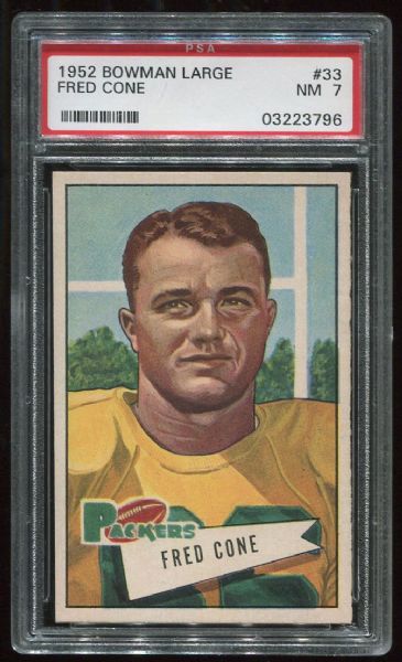 1952 Bowman Large #33 Fred Cone PSA 7
