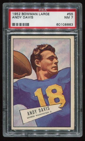 1952 Bowman Large #55 Andy Davis PSA 7