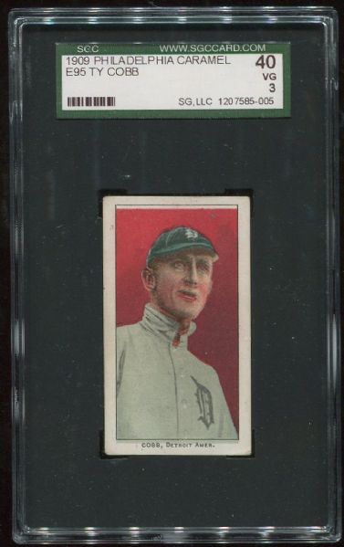 1909 E95 Philadelphia Caramel Ty Cobb SGC 40