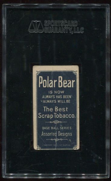 1909-11 T206 Polar Bear Frank Smith Chicago & Boston SGC 30
