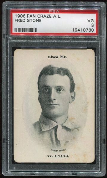 1906 Fan Craze AL Fred Stone PSA 3