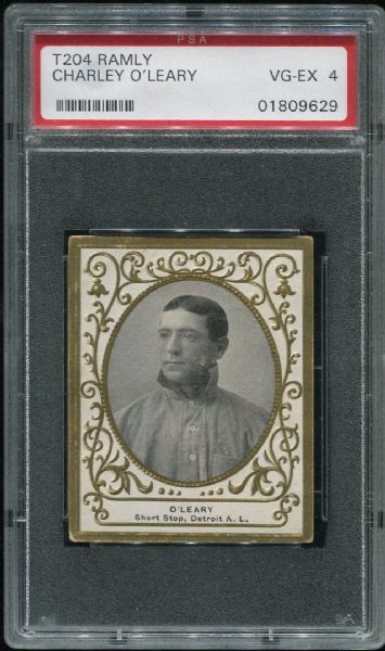 1909 T204 Ramly Charley O'Leary PSA 4