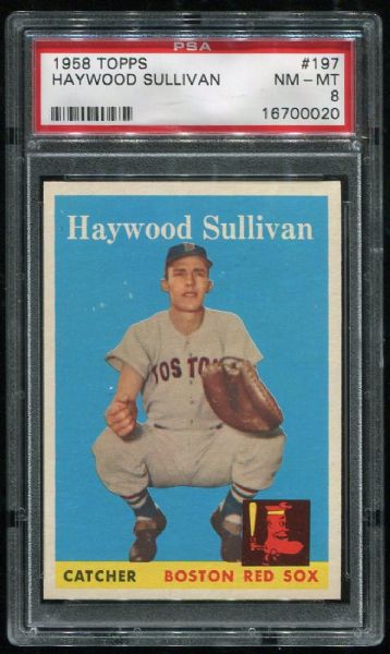 1958 Topps #197 Haywood Sullivan PSA 8