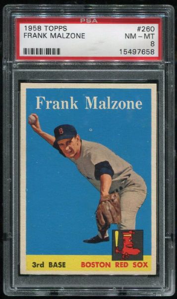 1958 Topps #260 Frank Malzone PSA 8