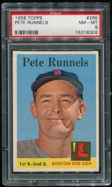 1958 Topps #265 Pete Runnels PSA 8