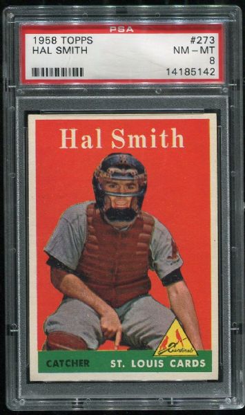 1958 Topps #273 Hal Smith PSA 8