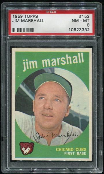1959 Topps #153 Jim Marshall PSA 8