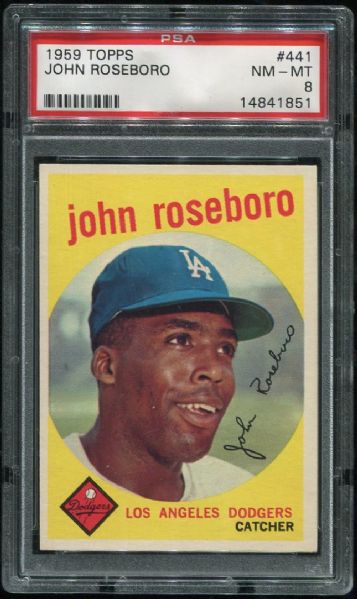 1959 Topps #441 John Roseboro PSA 8